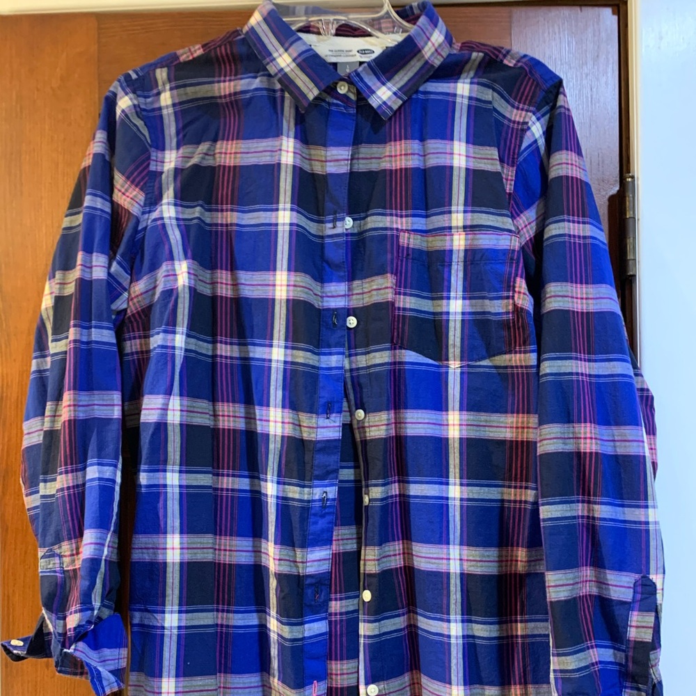 Button down plaid top